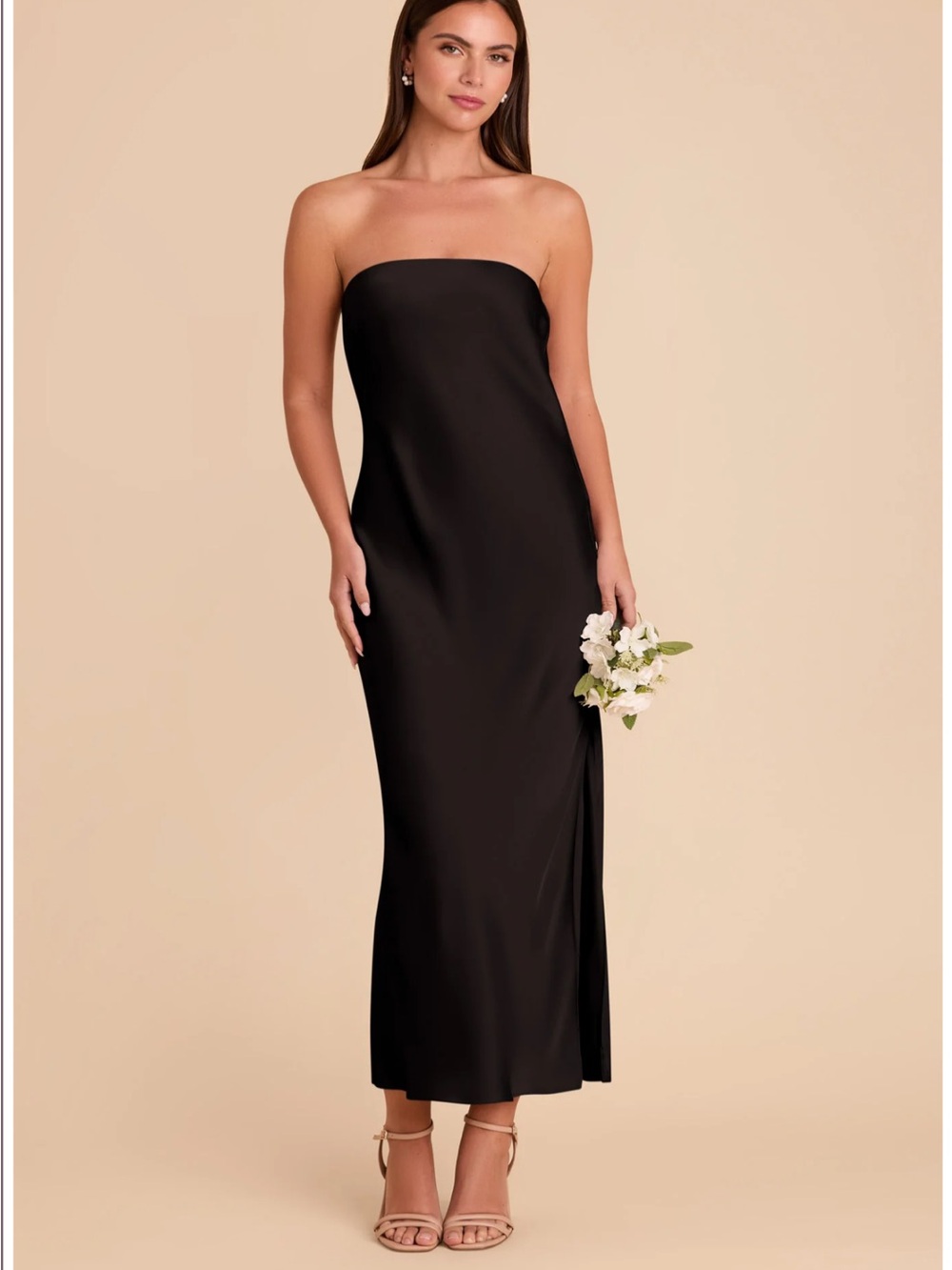 Birdy Grey Bridesmaid dress Matte Satin Black